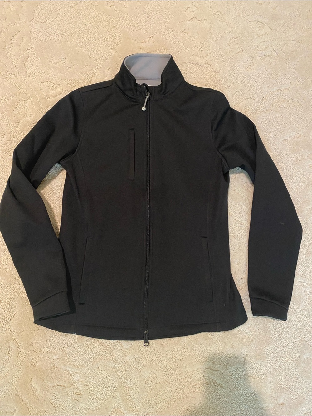 Peter Millar Women’s Black Zip-Up Jacket with High Collar